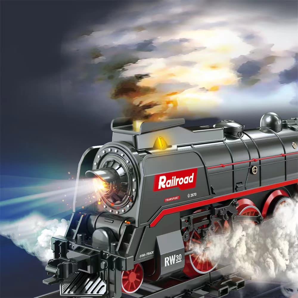 Eco-friendly Classic Model Steam Train on Realistic Tracks - Collector's Edition